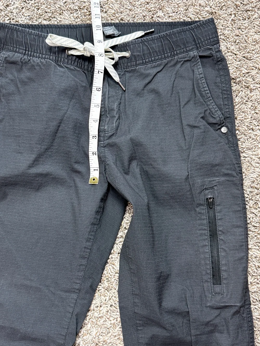 Vuori Ripstop Charcoal Drawstring Casual Pants - Dark Gray - Picture 6 of 7